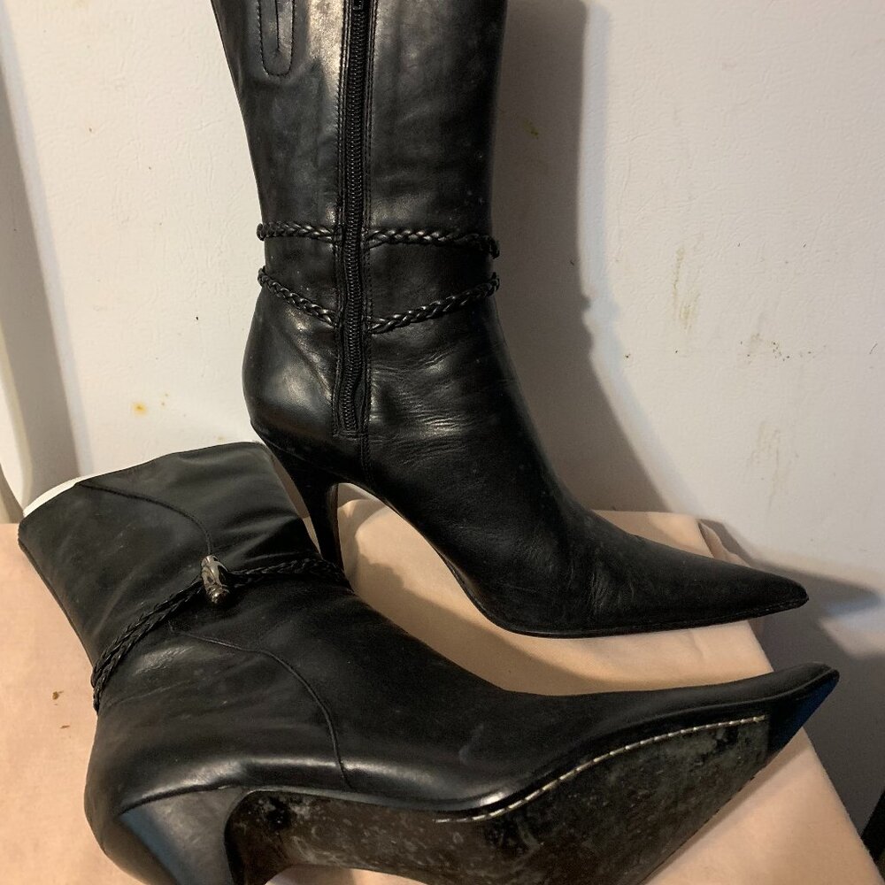 3/4 length boot Black genuine leather by Charles by Charles David, Size 8.5M